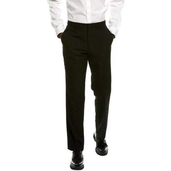 Burberry Mens Wool Pleated Dress Pants EU 52 US 36 Black Classic Trouser - Picture 11 of 11